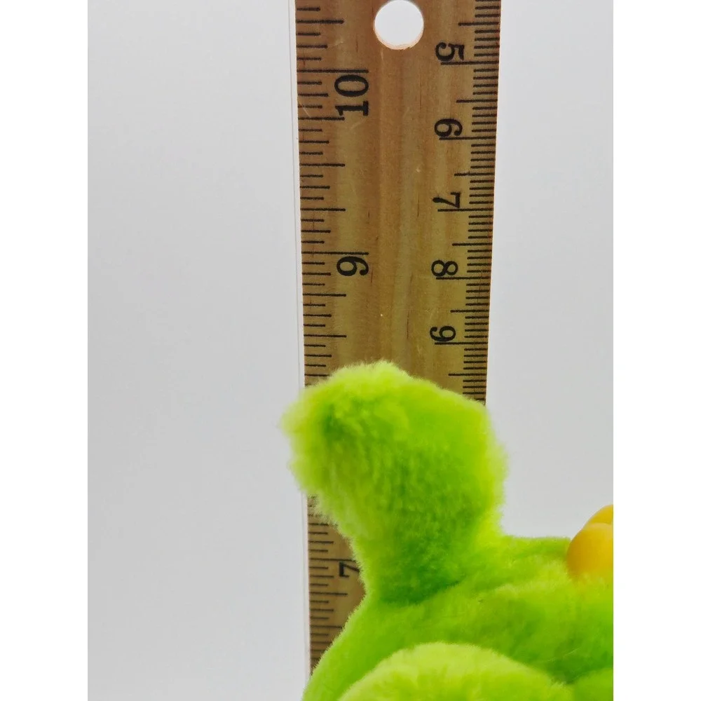 Vintage Dudley the Dragon Plush Stuffed Animal 90s TV Show Green Dragon Sneakers
